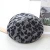 Осенне-зимняя шапка с леопардовым принтом женская шапка-берет модная теплая шляпа художника художественная универсальная шляпа-тыква