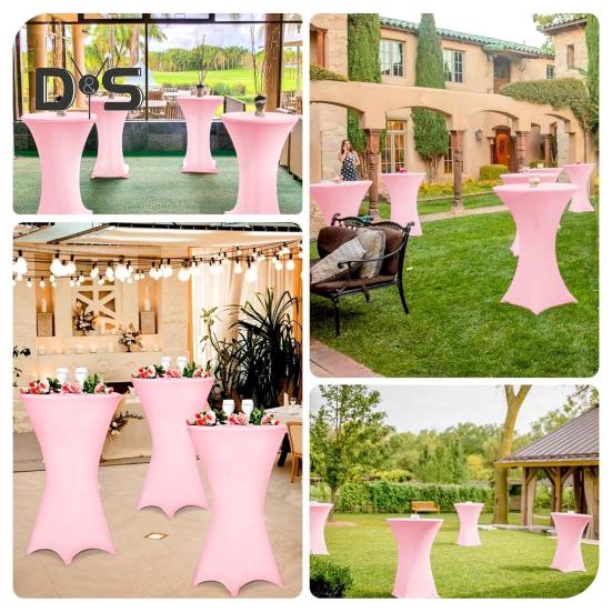 Чехол для коктейльного столика, однотонный дизайн, высокая эластичность, маслостойкая, универсальная посадка, простая установка, круглая скатерть с высоким верхом