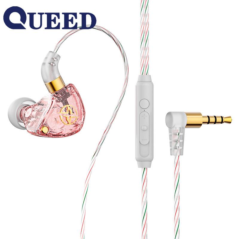 X6 Сабвуфер ушного типа для мобильного телефона Проводные наушники-вкладыши