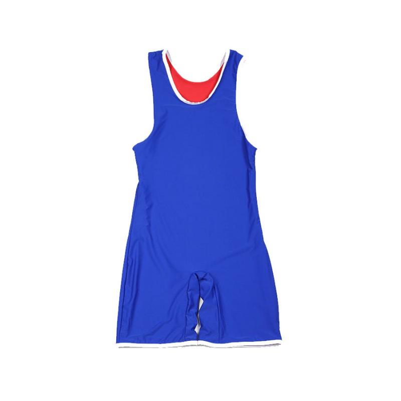 Kids Adult Wrestling Uniform Dual-Sided Nylon Spandex Gi Freestyle Training Competition