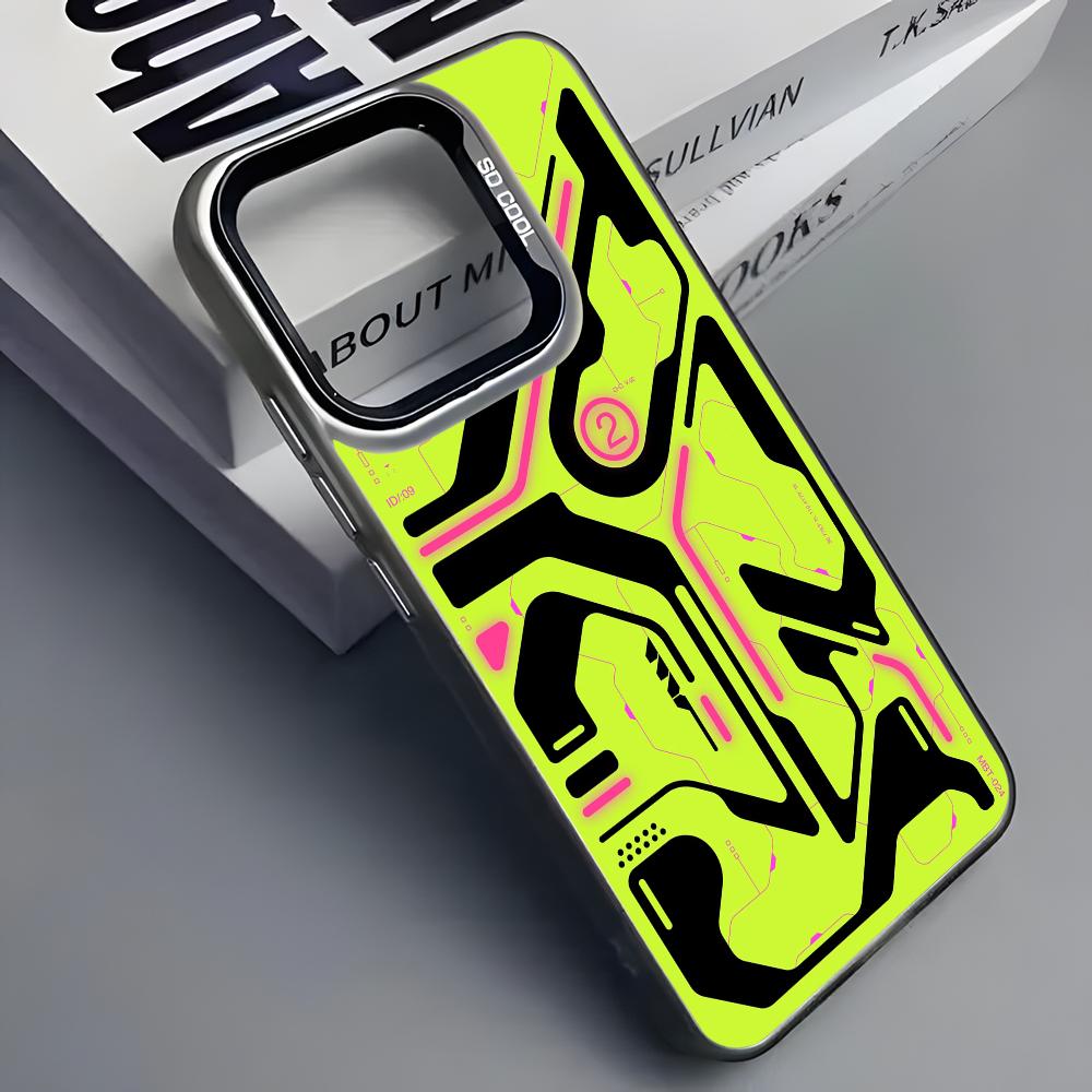 Крутой Мех Механический Кибер Чехол Для Телефона Для iPhone 16 15 14 13 12 11 Pro Max Серый Черный Матовый Лазерный Металлик Аврора Funda