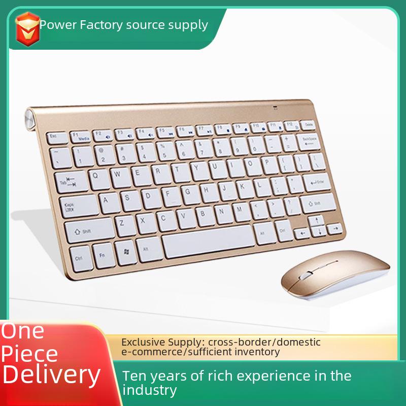 Ultra-Thin 2.4G Wireless Keyboard & Mouse Set for Silent Business Office Use