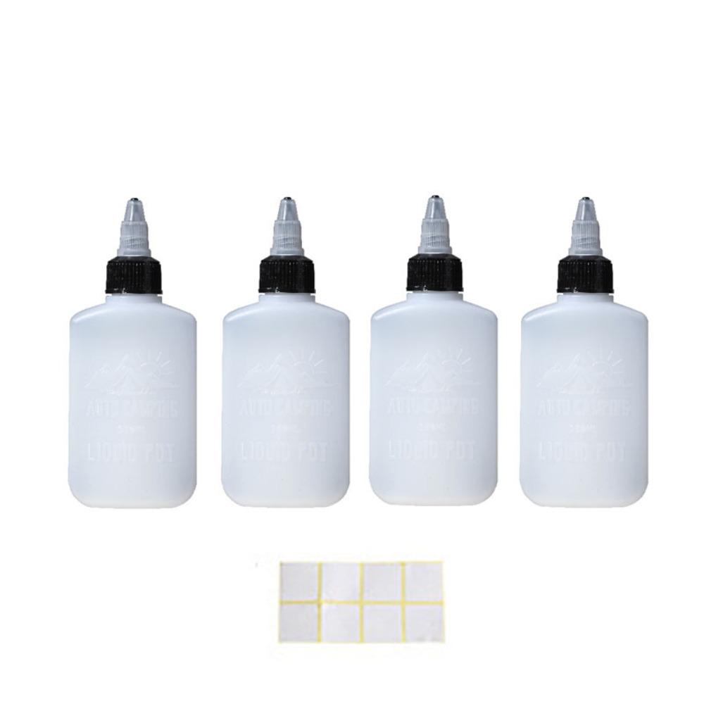 4pcs Plastic BBQ Oil Dispenser 100ml Squeeze Sauce Bottles Outdoor Oil Bottle Ketchup