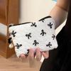 Bow Pendant Bow Cosmetic Bag Zipper Coin Purse Travel Wash Bag Balletcore Makeup Bag  Girls
