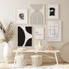 Минималистский абстрактный черно-белый линейный современный скандинавский постер и печать настенное искусство холст картины настенные картины для декора гостиной