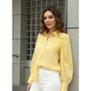 YYFS Women's Fashion Casual Spring Fall Long Sleeve POLO Neck Blouses & Shirts