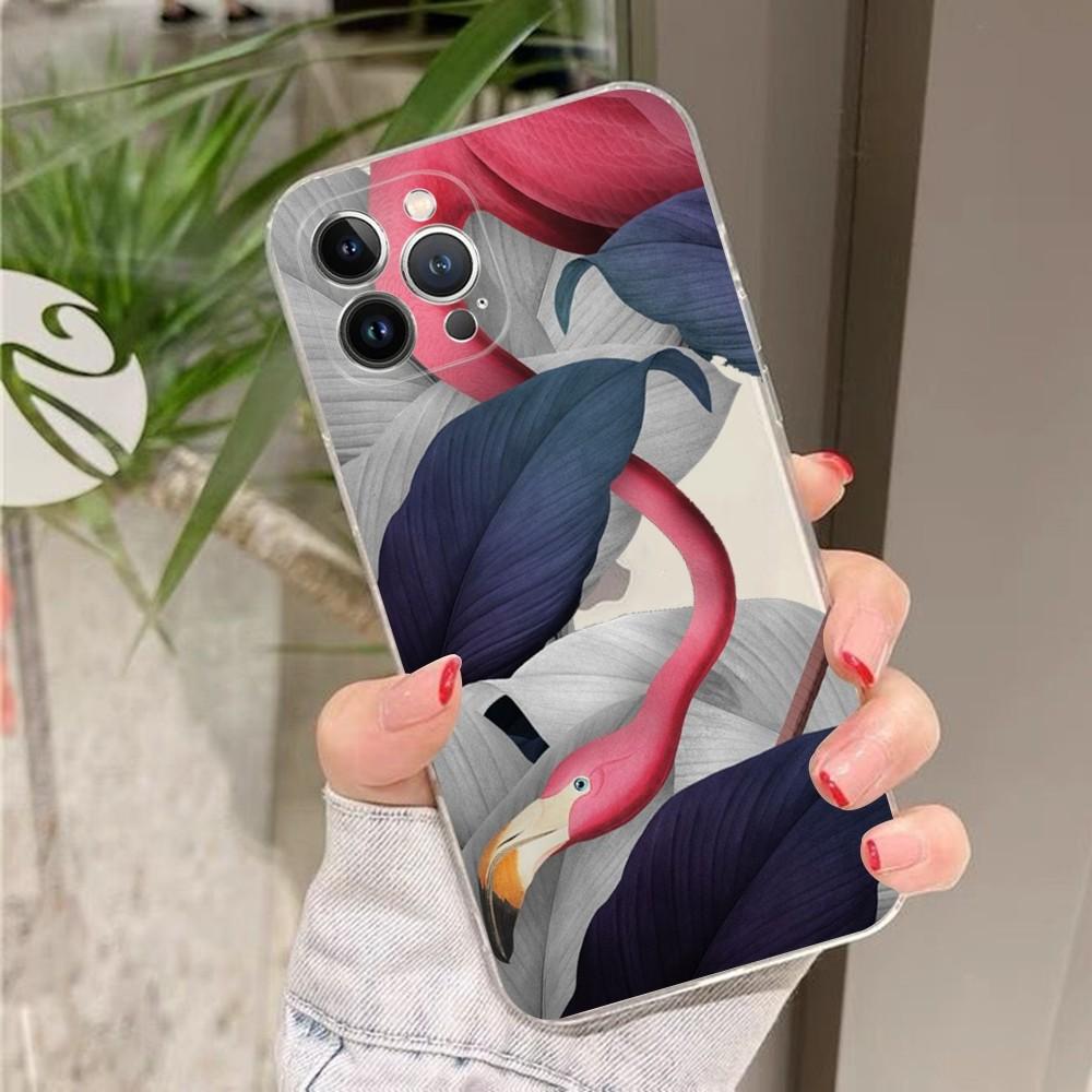Модный чехол для телефона с фламинго для iPhone 15 13 14 Pro Max XS XR 12 11 Pro 13 Mini 6 7 8 Plus, мягкая прозрачная задняя крышка