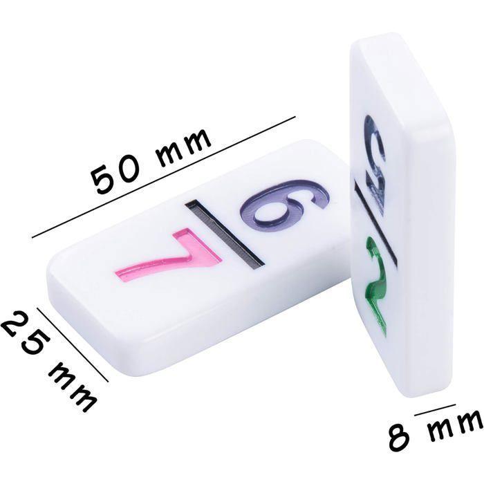 Engelhart - 250125 - Premium Quality Number Dominoes - Double 9 Version - 2-4 Players - 55 8mm Dominoes - Easy Domino Game