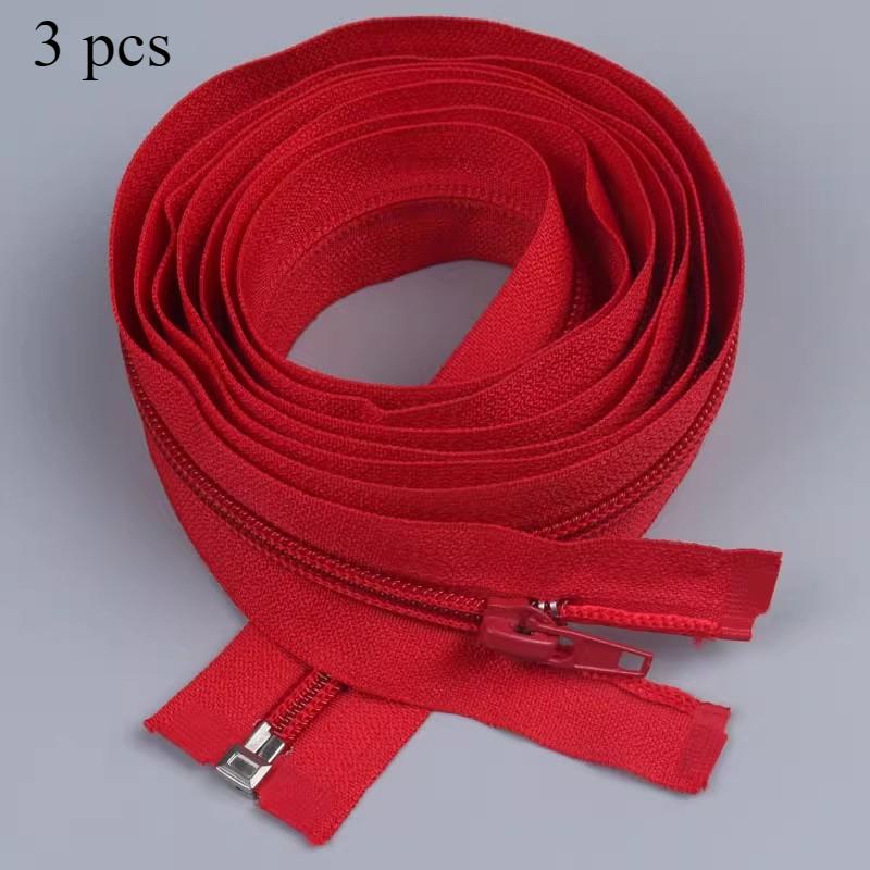 3 PCS #5 Nylon Zippers, 1.8 Meters Long Zipper for DIY Sofa Cushion Covers, Bedding Duvet Cover Replacement Zipper, Sewing Craft Supplies