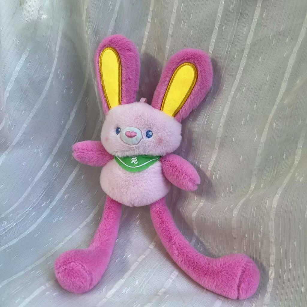 Pulling Ears Rabbit Plush Toy Bag Pendant Bunny Doll Children Keychain Gifts