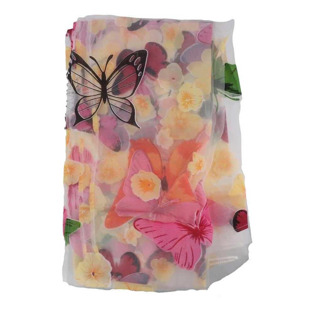 Тюлевая панель для окна 200см Х 100см Защита от насекомых для окна Принт бабочки Тюлевая занавеска из тюля с бабочками