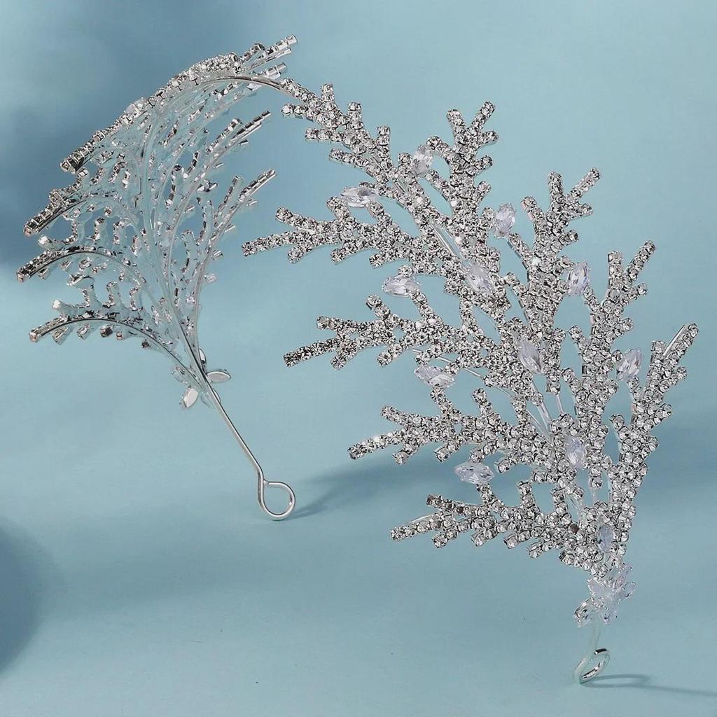 Роскошная европейская и американская свадебная повязка на голову с короной из циркона - металлическая широкая конструкция