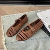 Модные мягкие женские балетки с вырезом, летние и осенние, туфли Мэри Джейн для ходьбы, повседневные туфли с круглым носком для девочек