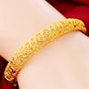 Sand Gold Jewelry Gold Plated Hollow Bracelet Women's Vintage Buckle Car Flower Bracelet