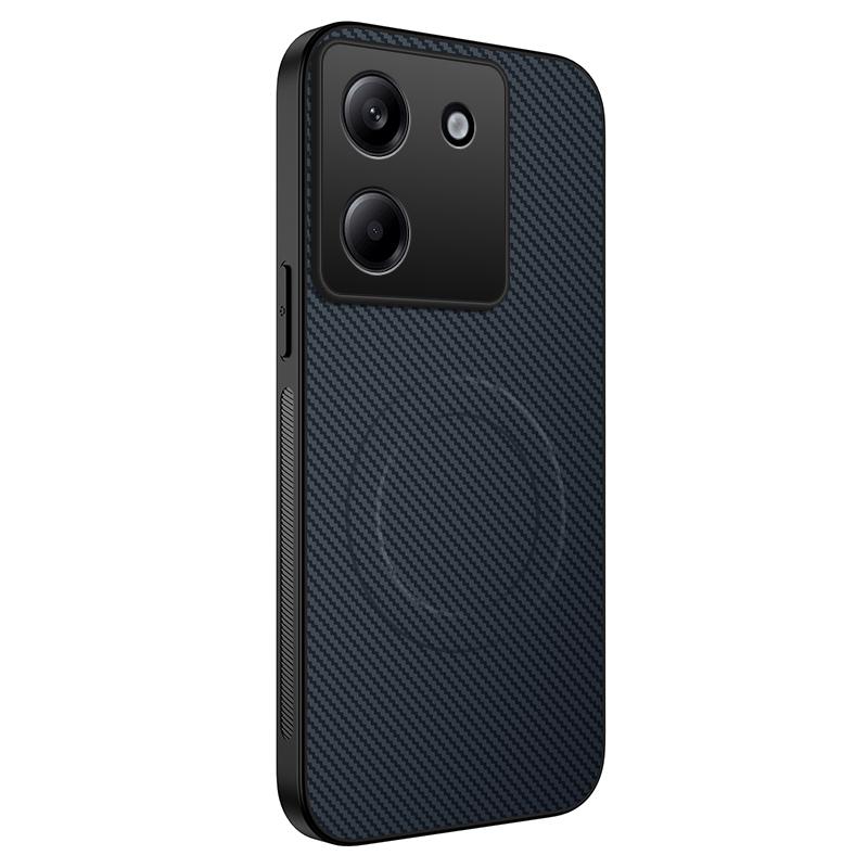 Роскошный чехол из черного углеволокна с беспроводной зарядкой для Xiaomi POCO M7 Pro Poco X7 Pro X6 Мягкая магнитная накладка на телефон Чехлы POCO X6 Pro