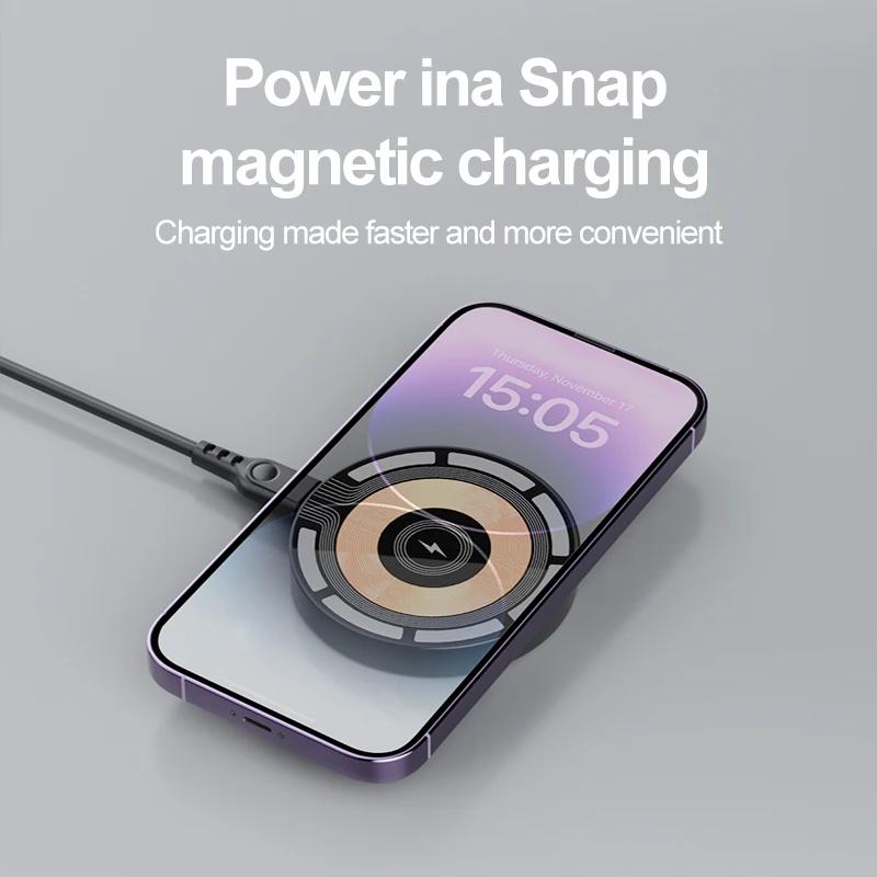 30 Вт Магнитное Беспроводное Зарядное Устройство Для iPhone 15 14 13 12 Pro Max Быстрая Беспроводная Зарядная Панель Ультратонкий Держатель-Подставка Для Зарядных Устройств Телефона