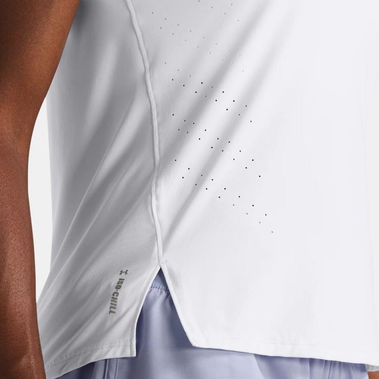 Under Armour Футболка UA Elite Solid Quick-Dry с круглым вырезом и коротким рукавом, женская, белая 1383364-100