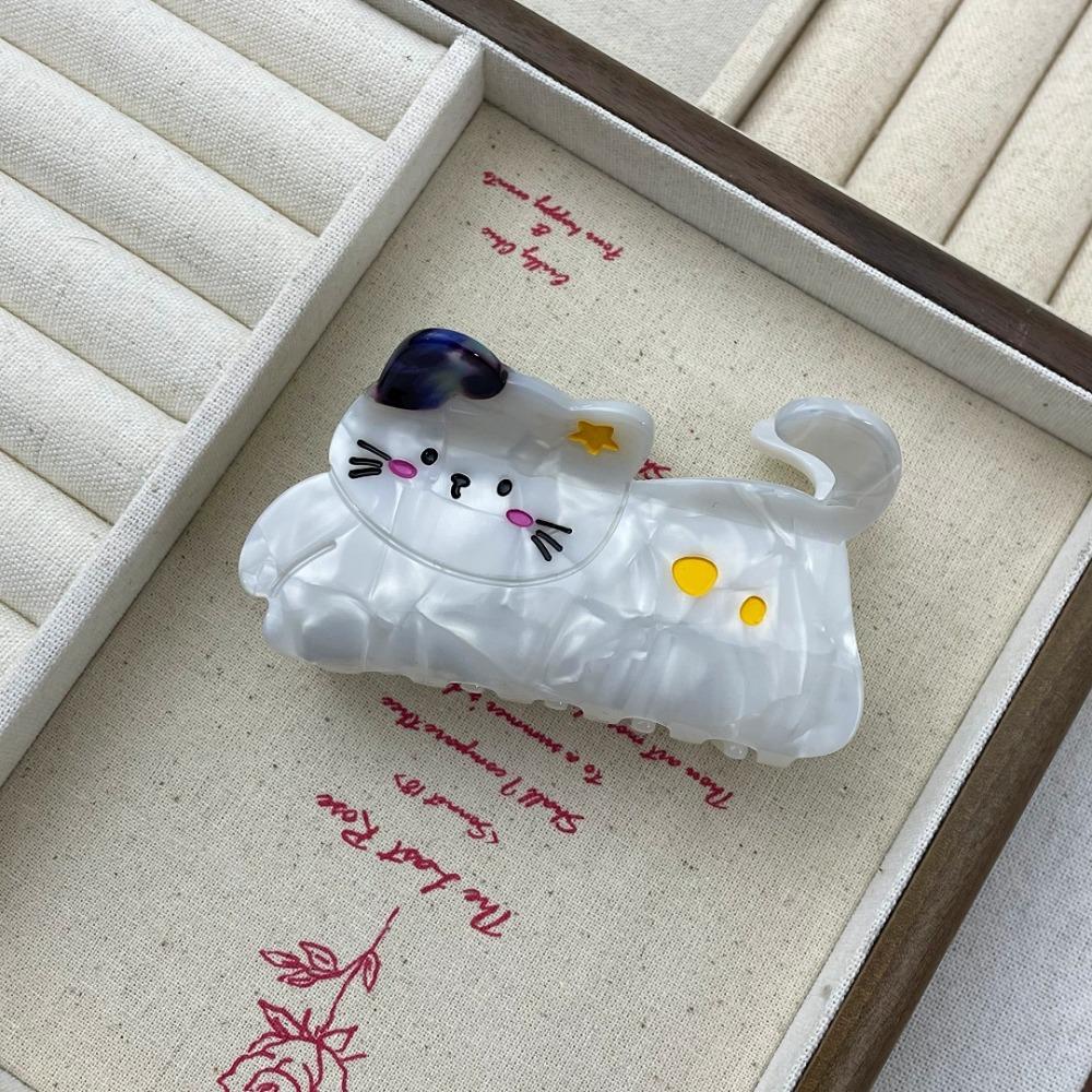 Rabbit Cartoon Animal Hair Clip Puppy Geometry Shark Clip Funny Bear Acetate Hair Claw Female