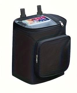 Electric Bike & Motorcycle Helmet Pouch, Large Capacity Front Bike Bag with Adjustable Shoulder Strap