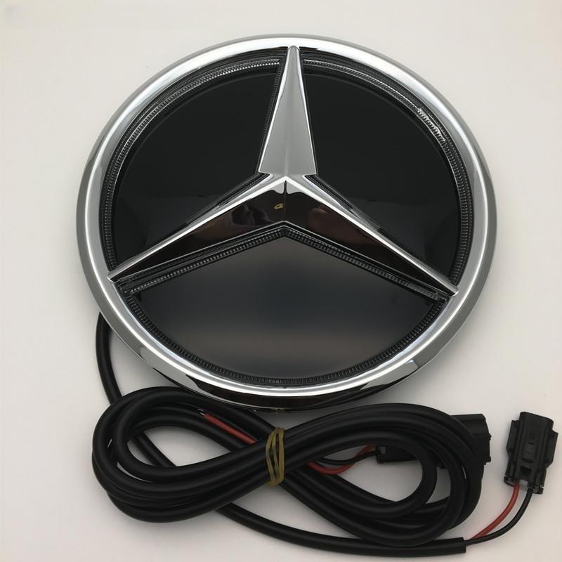 Car Front Grilled Star Emblem LED Illuminated Logo White Blue Red Light for Mercedes Benz W253 W204 W205 W213 glc gle w166 w176
