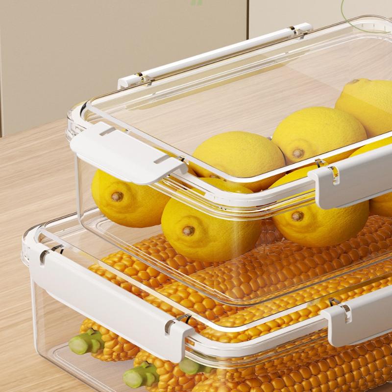 Контейнеры для хранения фруктов Контейнеры для свежих продуктов Прозрачный органайзер для фруктов в холодильник Многофункциональный ланч-бокс для приготовления еды