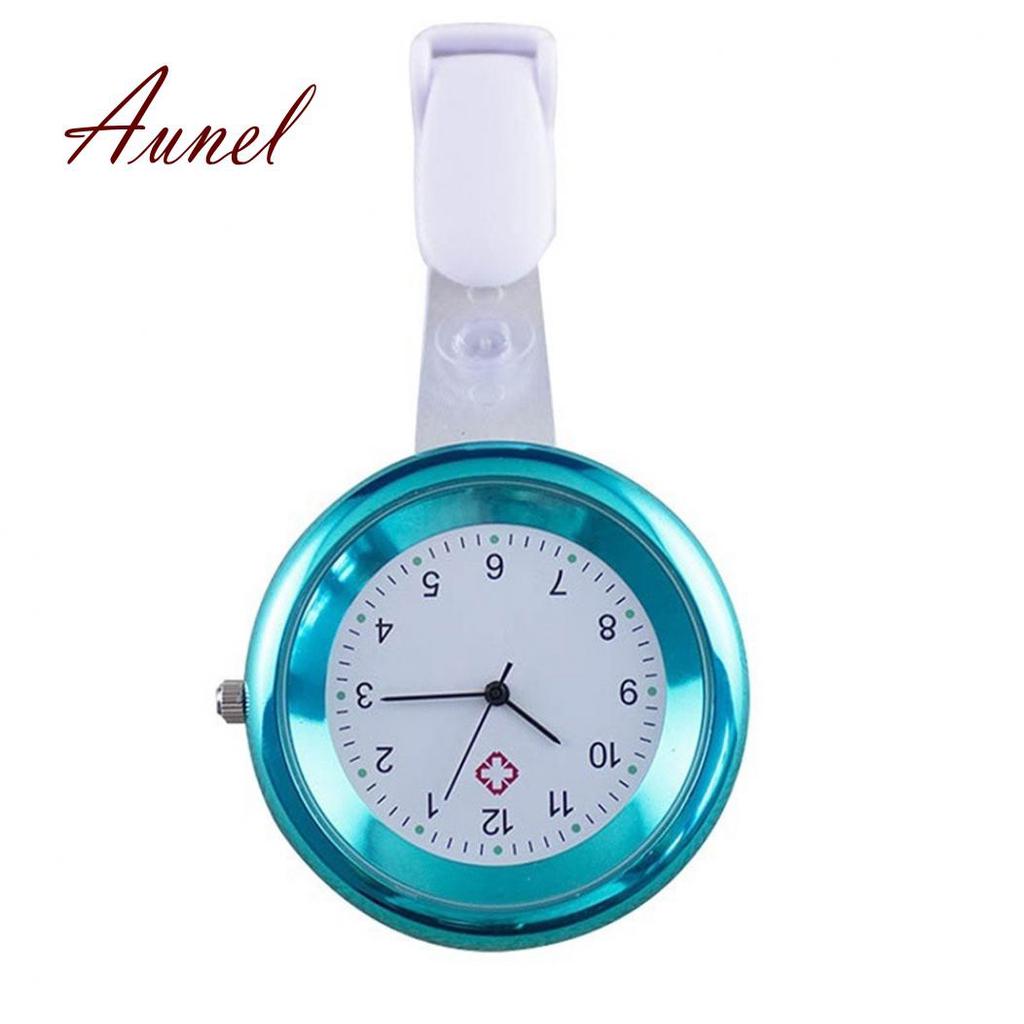 Аналоговые кварцевые часы с круглой цифрой и клипсой для медсестры и врача, карманные часы