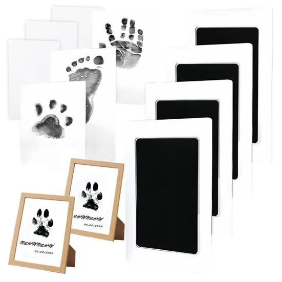 Inkless Paw Print Kit Clean Touch Ink Pads And Imprint Cards No Mess Paw Print Impression Set for Dogs Cats Nose Print Footprint Keepsake