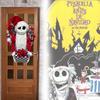 Nightmare Jack Skellington Before Christmas Inspired Shabby Chic Rag Wreath