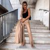 High Waist Fashionable Temperament Slim Sexy Casual Slit Leather Pants Casual Pants for Women