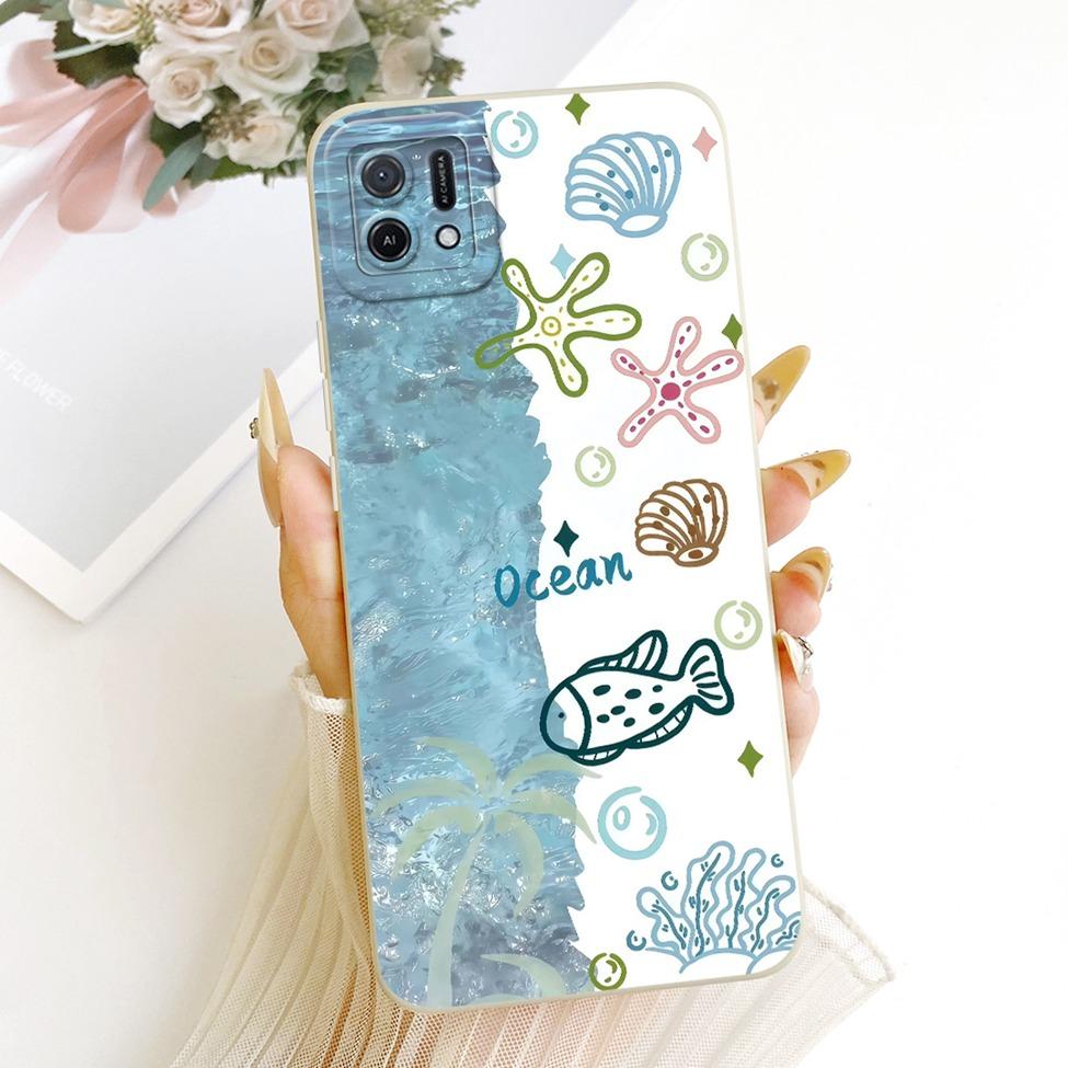 Для Oppo A16k CPH2421 Чехол Для Oppo A16e CPH2421 Чехол Модный Мультяшный Милый Смешной Расписной Силиконовый Чехол Для Телефона