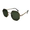 Vintage Polygonal Women Sunglasses Trendy Brand Metal Small Frame Gold-trimmed Gradient Sun Glasses