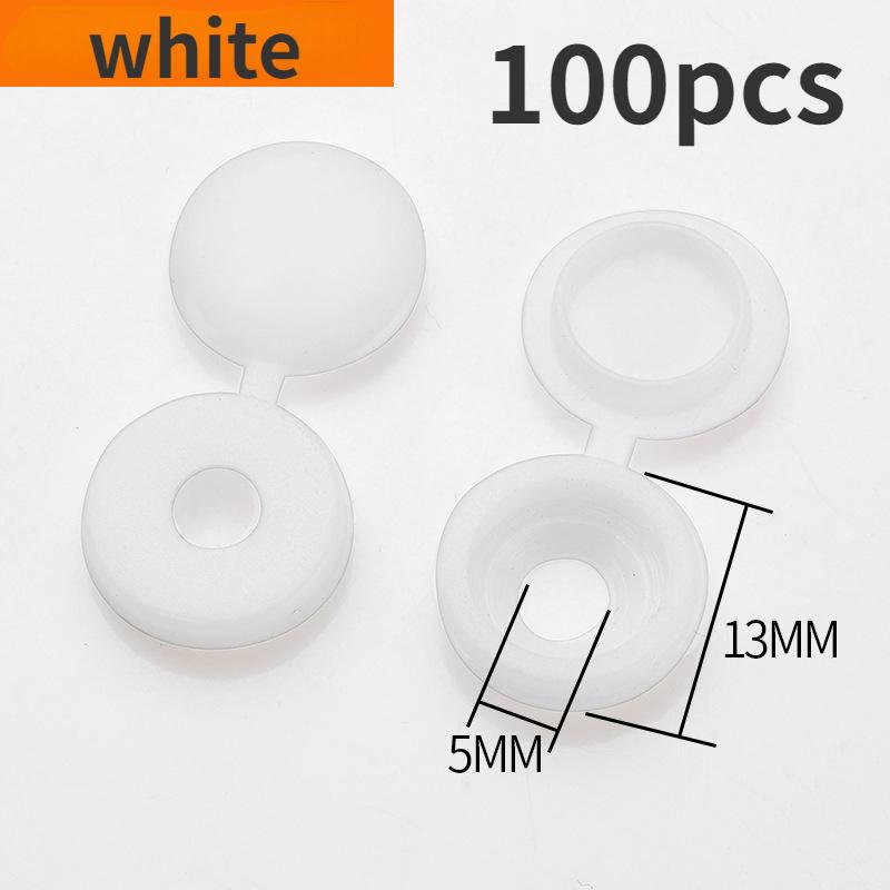 100Pcs Screw Bolt Cover Plastic Cap High Quality Hinged Protective Cap Button For Car Furniture Decorative Nuts Bolts Hardware