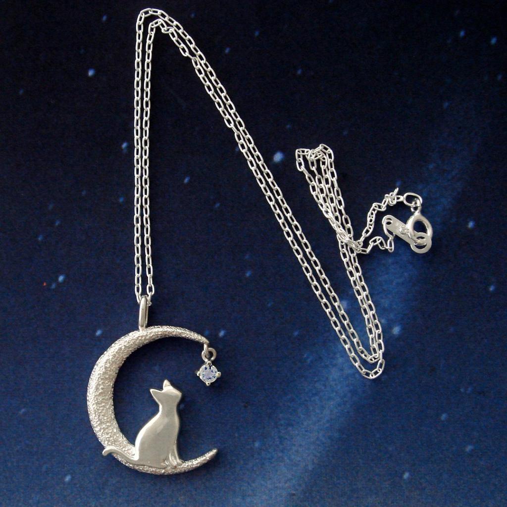 Новое ожерелье «Лунный кот» с камнем-талисманом, совместимое с камнем-талисманом июня, подарок для женщин, кошачьи аксессуары (Лунный камень)