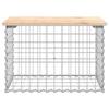 VidaXL Design Gabion Garden Bench 63x44x42 Cm Solid Pine Wood 834353