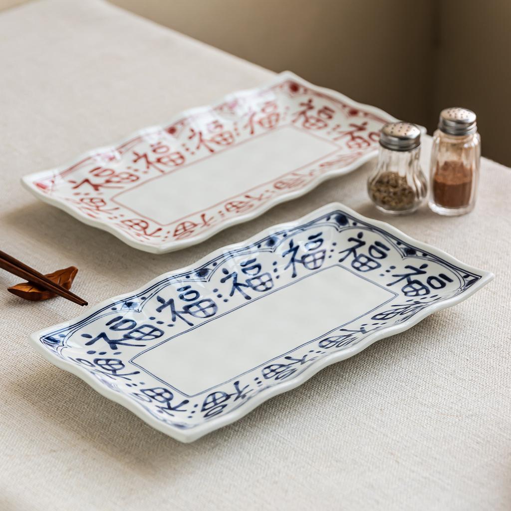 Прямоугольная тарелка Керамическая тарелка Бытовая Китайская 2025 Посуда Коммерческая Специальная тарелка для суши