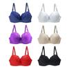 Women's Plus Size Push Up Bra Sexy Floral Lace Full Coverage Underwired Bra Padded Supportive Everyday Bra for Heavy Breast