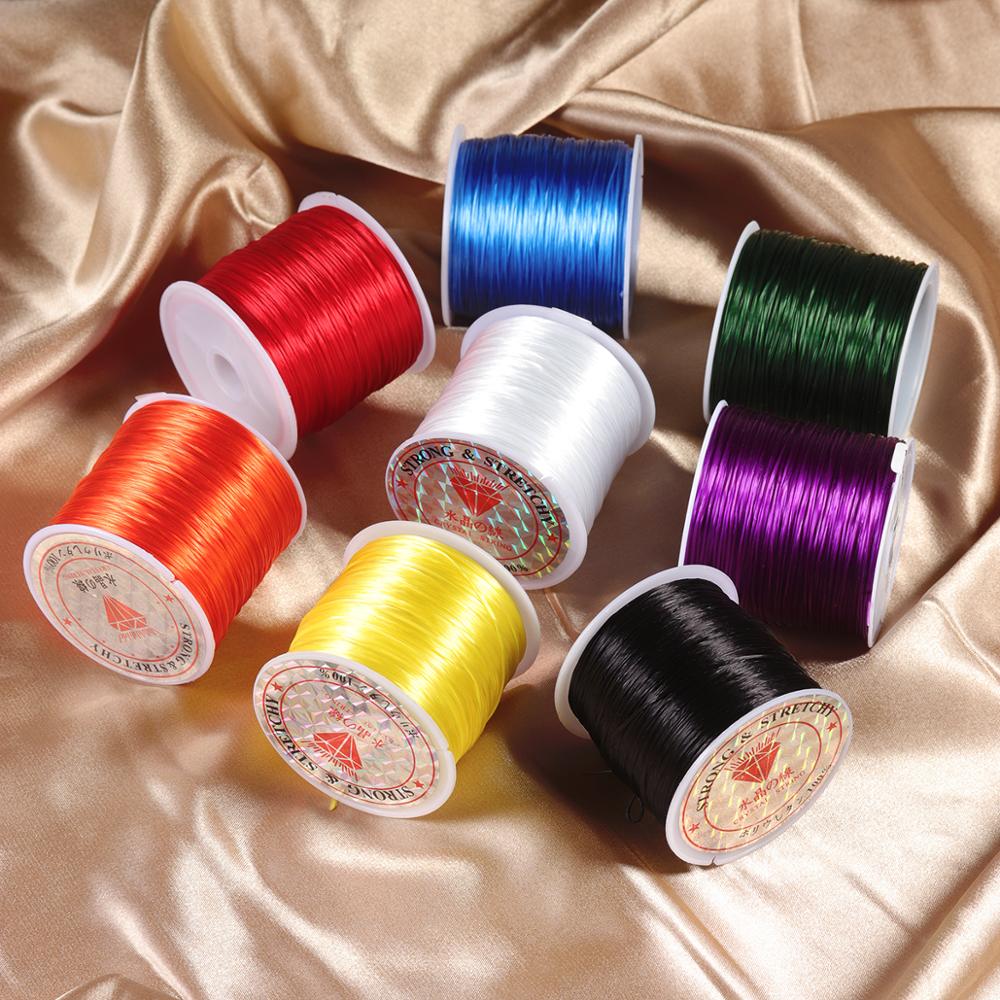 10-40M/Roll Strong Elastic Crystal Beading Cord 1mm for Bracelets Stretch Thread String Necklace DIY Jewelry Making Cords Line