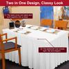 Покрывало для стола из спандекса 6 футов/8 футов, эластичные скатерти с юбками для прямоугольных столов, эластичные скатерти на резинке