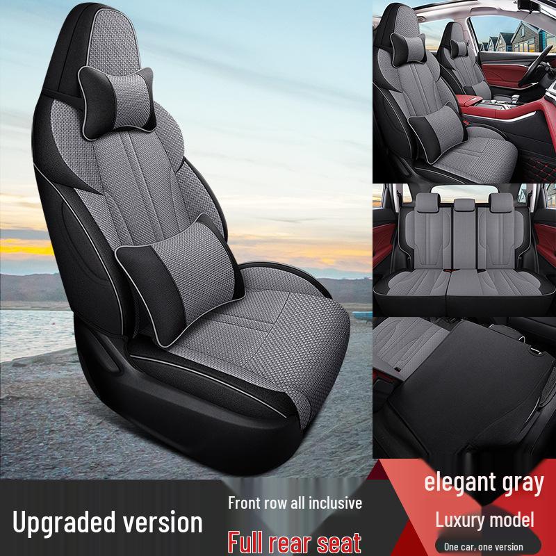 Чехол-подушка на сиденье XM из льна для Changan CS75PLUS - Стильная всесезонная защита