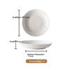 Chuanqi Underglaze Color Ceramic Plates 8 Inch 4-Pack Ceramic Tableware Plates Dishes Serving Plates Rice Plates Deep Soup Plates New White Ceramic