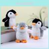 Charming Pink Gray Black Plush Penguin Doll Ultra Soft Stuffed Animal Keychain Gift For Kids And Collectors