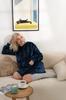 Kocobluza Tv Blanket Hooded Sweatshirt Long Women' Men' Soft Bathrobe Unisex