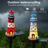 Lighthouse Solar Light Outdoor Waterproof Garden Solar Light Decorative Lighthouse Walkway Light with Spike for Flower Beds Courtyard Patio