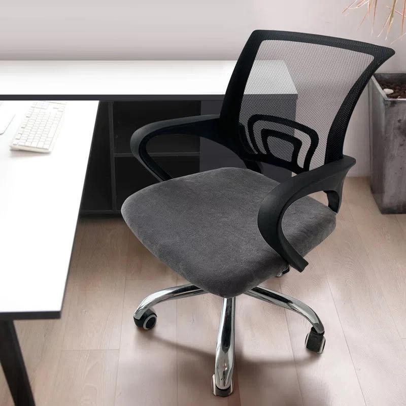 1 шт. бархатный чехол для офисного кресла, чехол для вращающегося сиденья компьютера, современный эластичный чехол для стула, съемный чехол для моющегося кресла, чехол для пыли