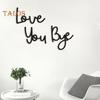 Wooden Wall Art Sign Love You Bye Wall Sign Home Decor Entryway Wall Letter Decoration for Valentine's Day Decor Living Room Door Entrance