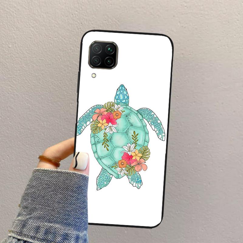 Чехол для Huawei Nova Y73 Y72 Y61 Y91 Y70 Y60 Y90 12s 12i 11i 8i 9 10 SE P30 P40 Lite P60 Pro с изображением Морской черепахи