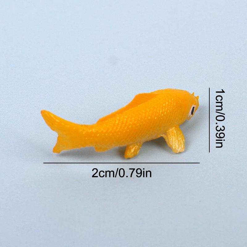 1Pcs Mini Simulation Fish Carp Toy Ornaments Animal Model Mini Goldfish DIY Decorative Doll Home Decoration