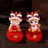 Resin Crafts Lion Dance Ornaments Mascot Mobile Phone Stand Horse Year Figurines Home Party Decor