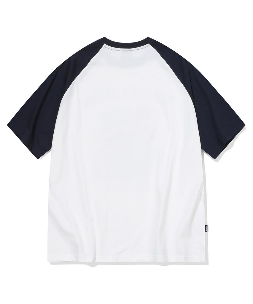 CPGN STUDIO Precious Raglan Short Sleeve T-Shirt Navy