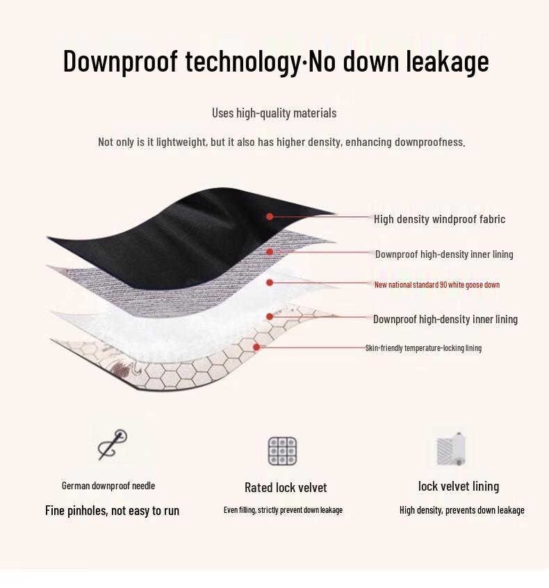 Langsha Women's High-Waist White Goose Down Pants